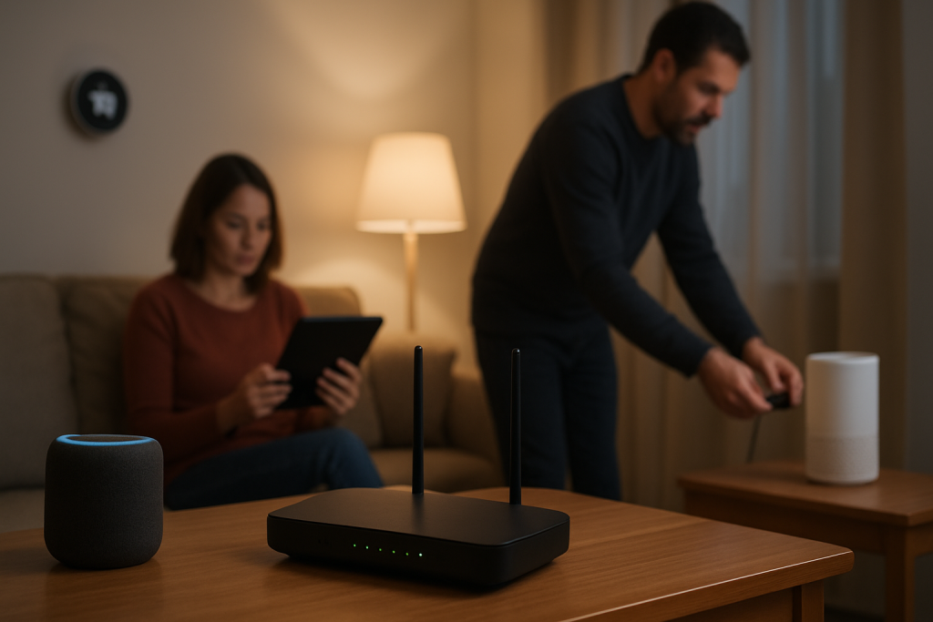 home router with many connected devices causing slow smart home performance