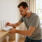 home network router modem setup troubleshooting with connected devices
