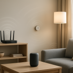 home router and smart device signal interference troubleshooting scene