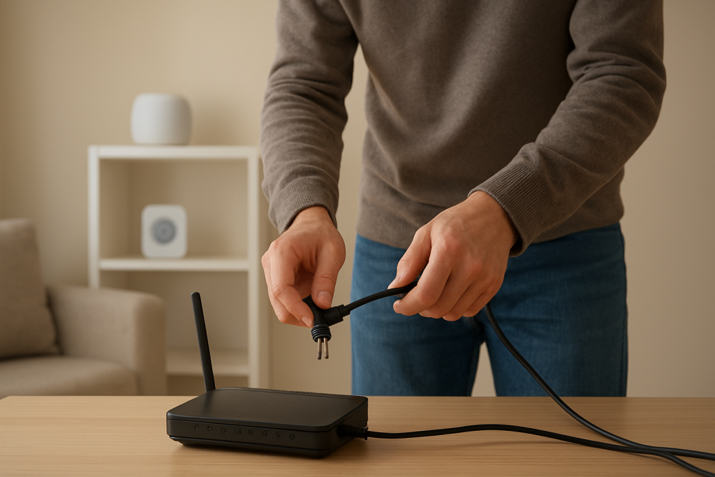 home router restart sequence devices reconnecting after outage