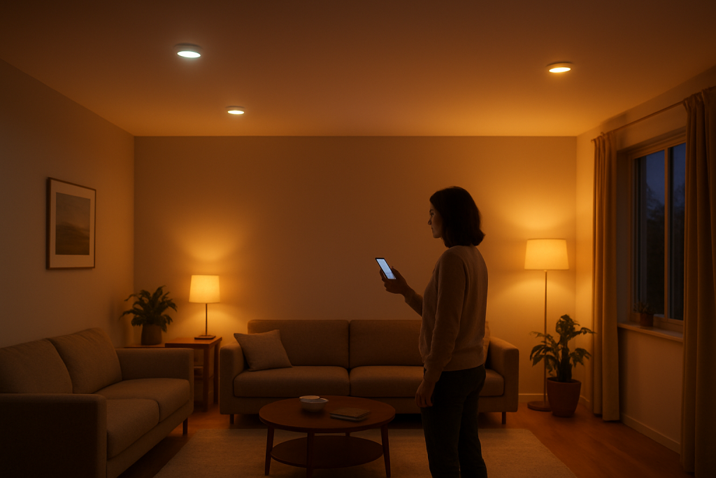 living room smart lights flickering and showing uneven brightness