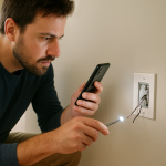 Smart Switch Reset Not Working? How to Reset It Properly person troubleshooting a smart wall switch with tools and manual
